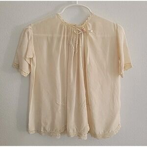 Vintage Capitol Silk Christening Gown 2T Embroidered Ivory‎ Delicate Victorian
